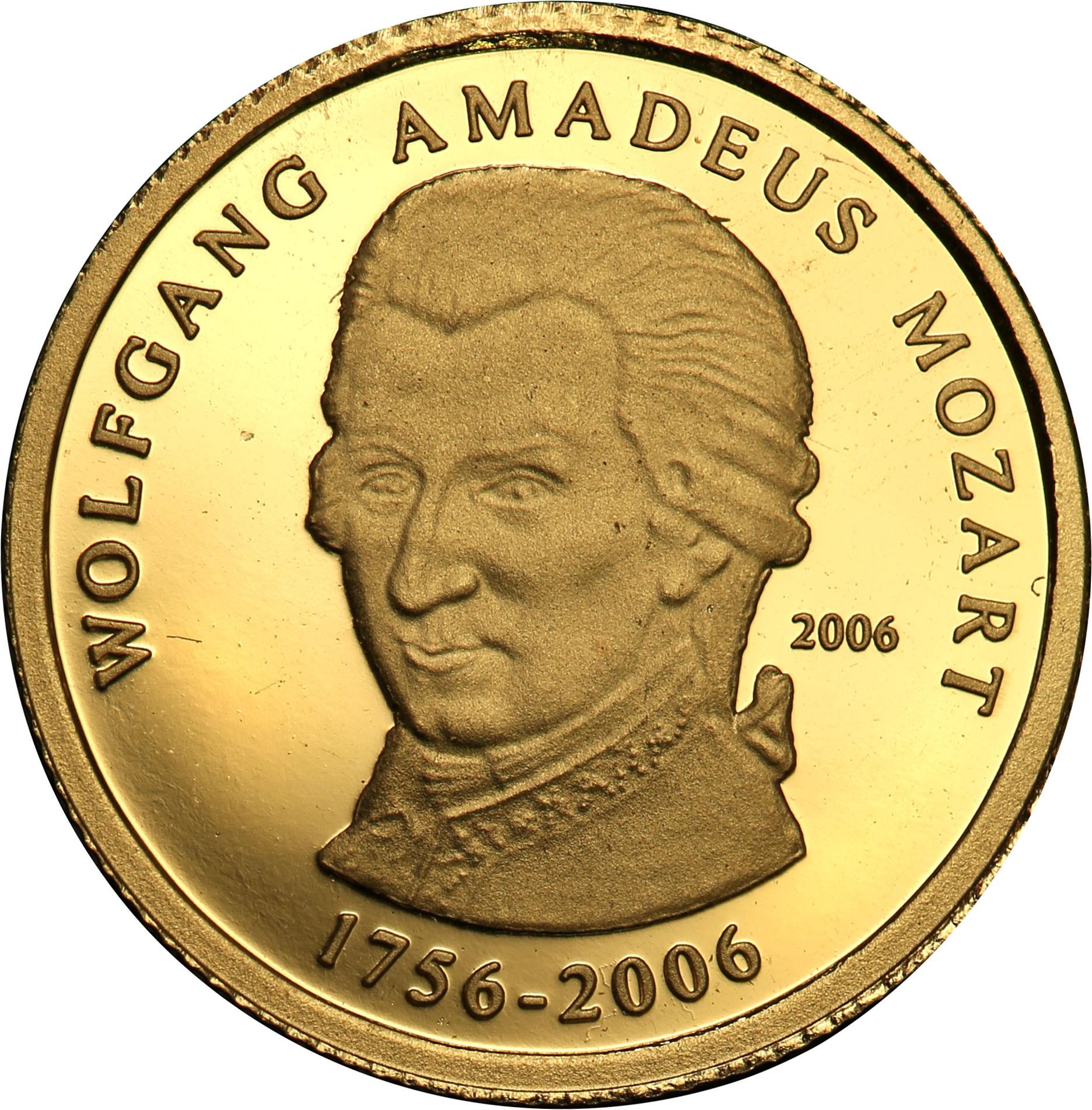 Rep. Togijska. 1500 franków 2006 Wolfang Amadeusz Mozart st.L