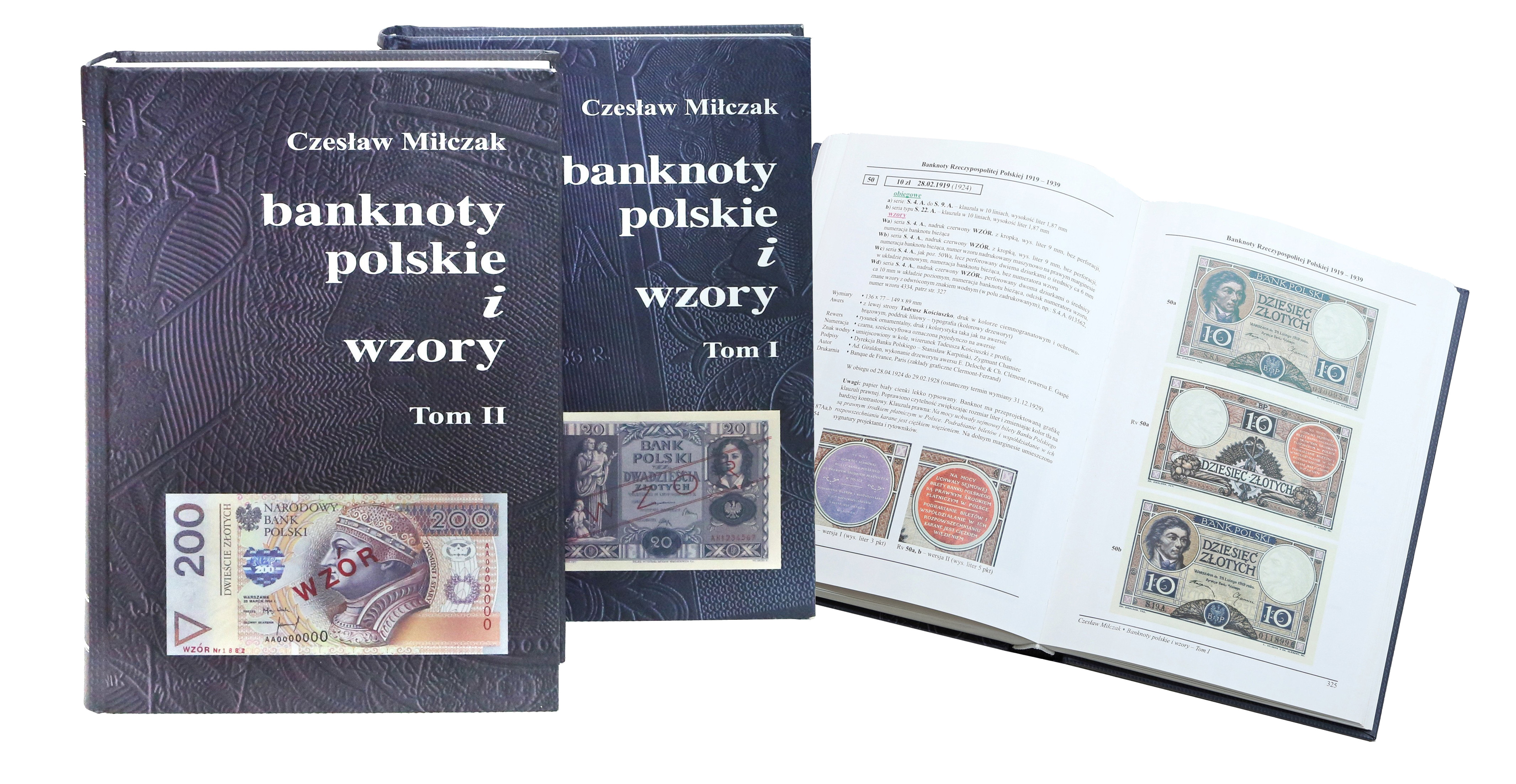 Banknoty polskie i wzory - Czesław Miłczak,  tom 1 i 2